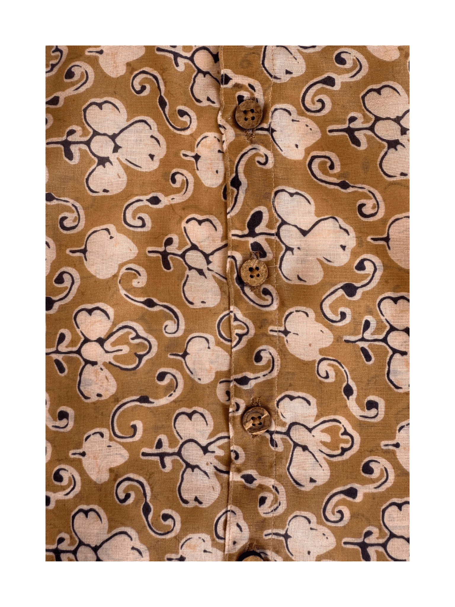 Yellow and sandal silk boys shirt - Image 3