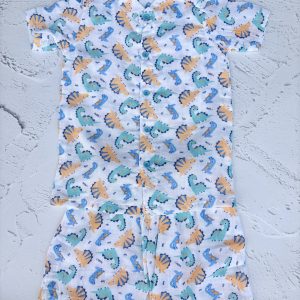 Dino Dash Kids Cotton Shirt & Shorts Set with Cute