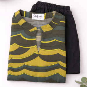 Green and yellow waves