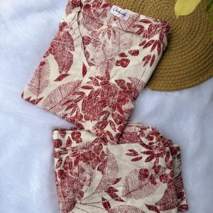 Red Leaf Women Coords