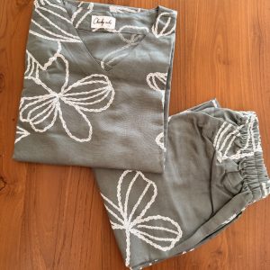 Sage Green Big Flower