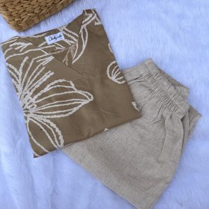 Beige and plain pants