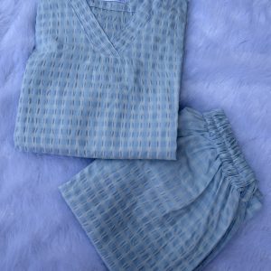 Sky Blue Checks Women’s Coords