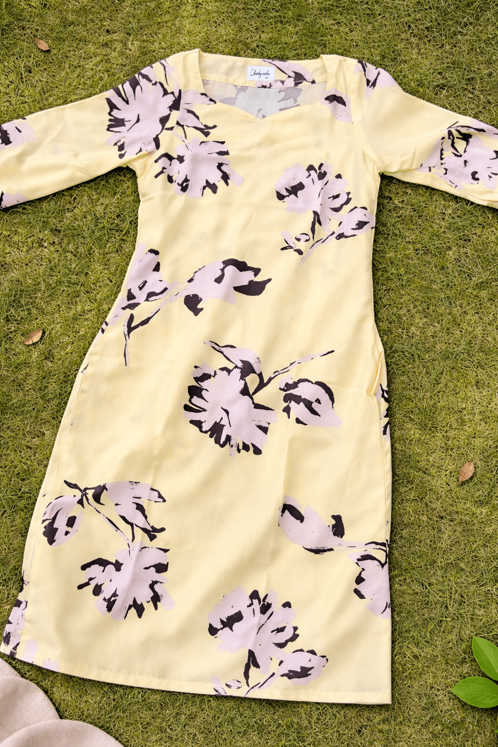 Yellow and baby pink floral