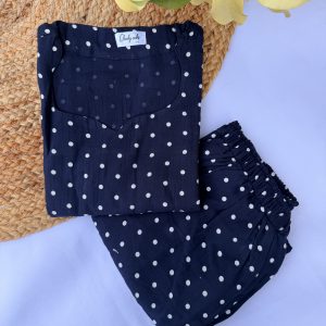 Blue polka dots