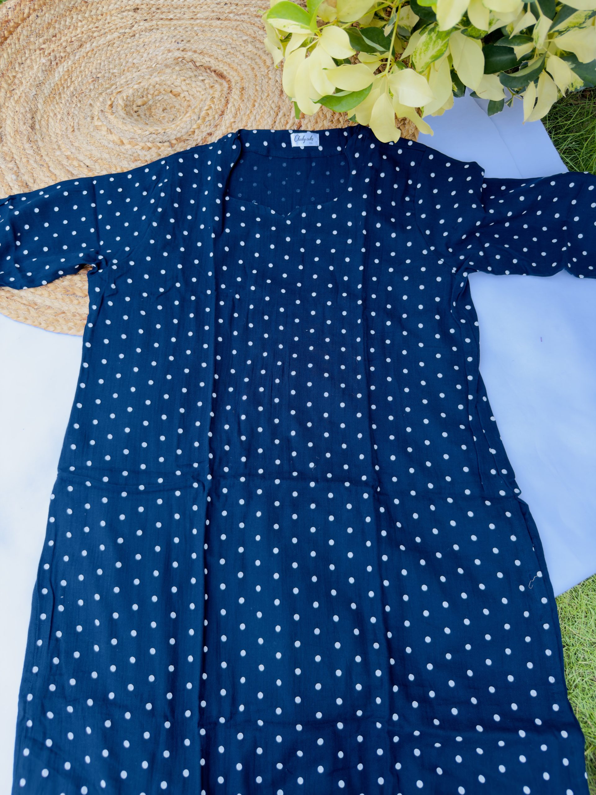 Blue polka dots