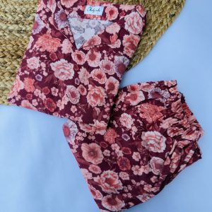 Maroon rose women co ords