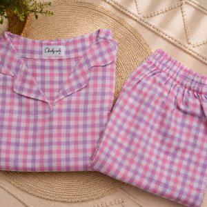 Lavendar pink checks