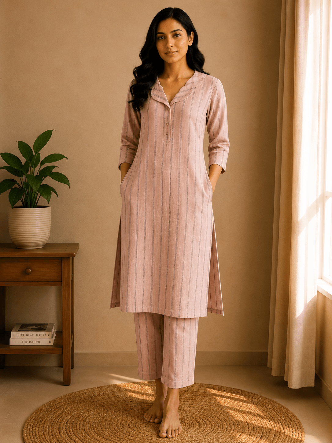 Peach of brown stripes - Image 3