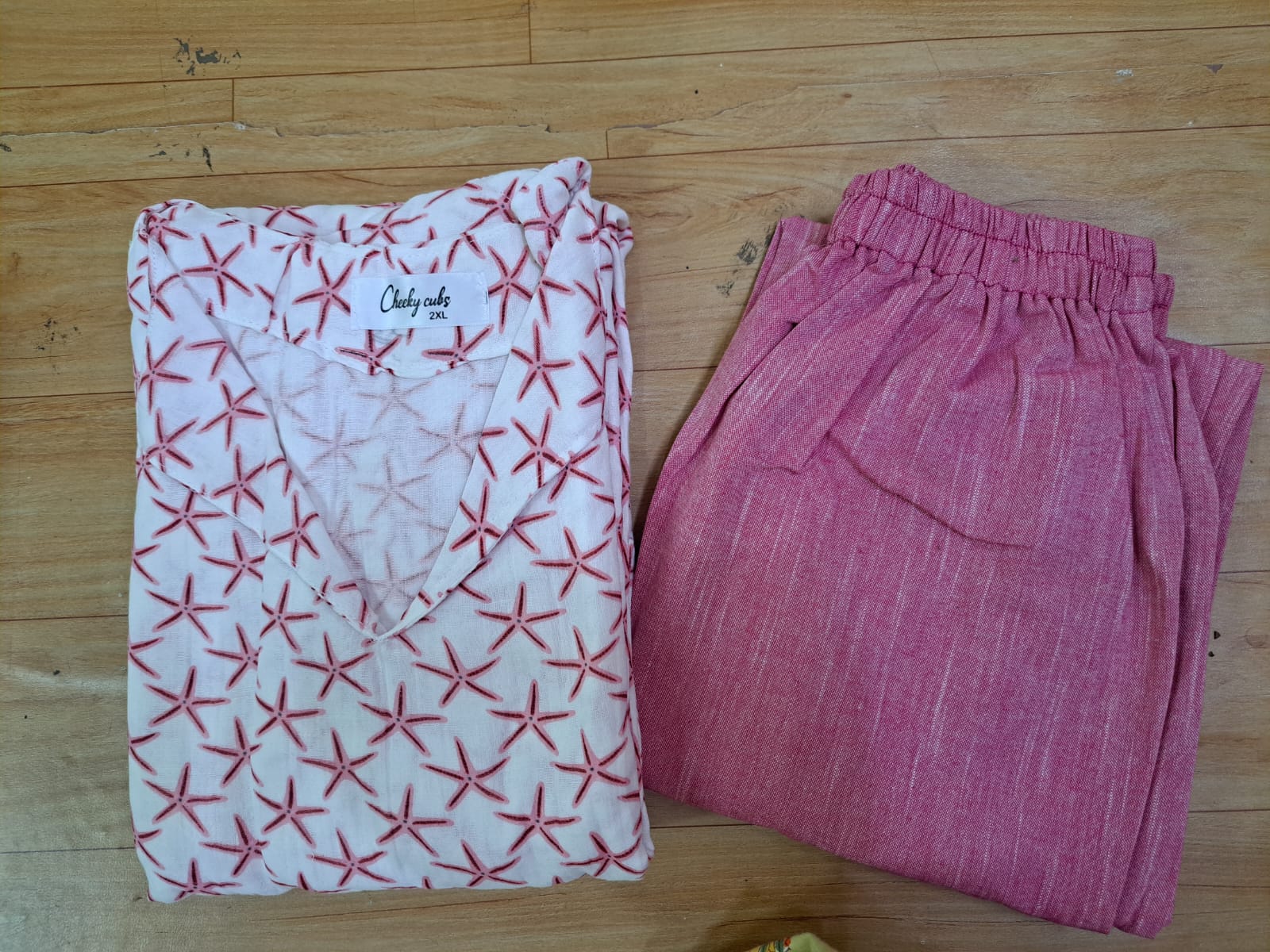 Star fish pink pant
