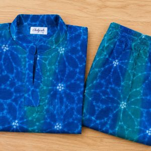 Peacock blue rayon