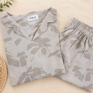 Beige on  beige floral