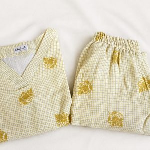 Mustard yellow checks