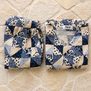 White with blue triangle