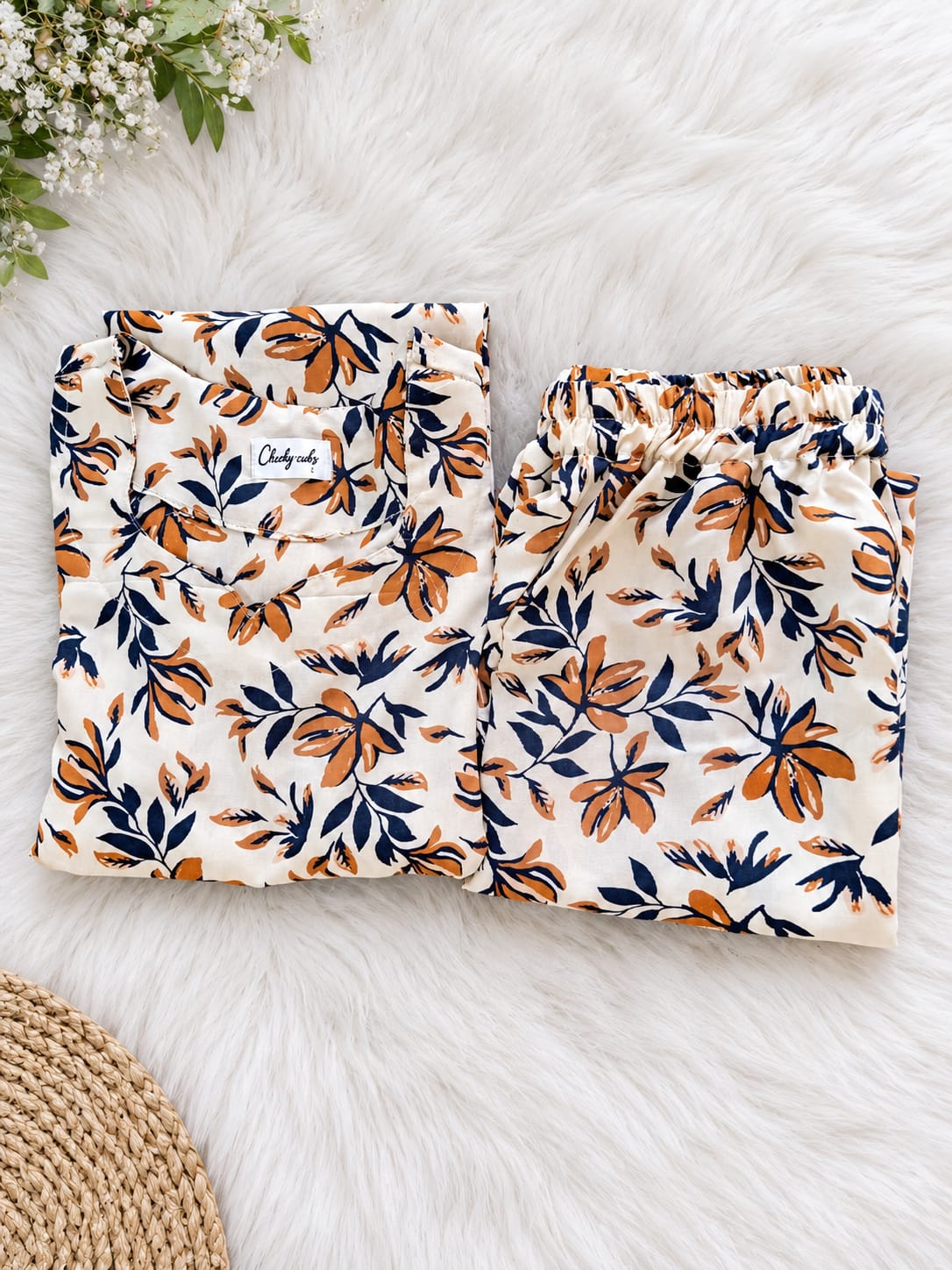 Mustard flower(A line with palazzo)
